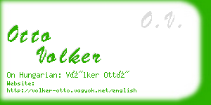 otto volker business card